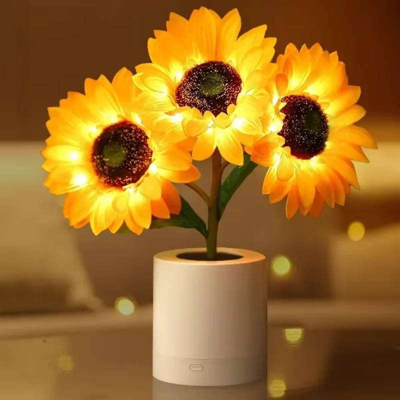 Bright Floral Table Lamp - Pexav
