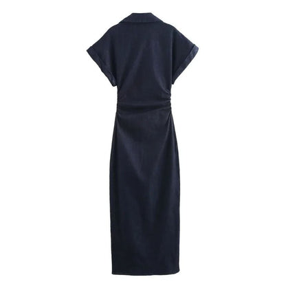 Slim Fit Blue Jeans Dress for Women