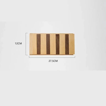 Solid Wood Hanging Coat Rack and Hooks