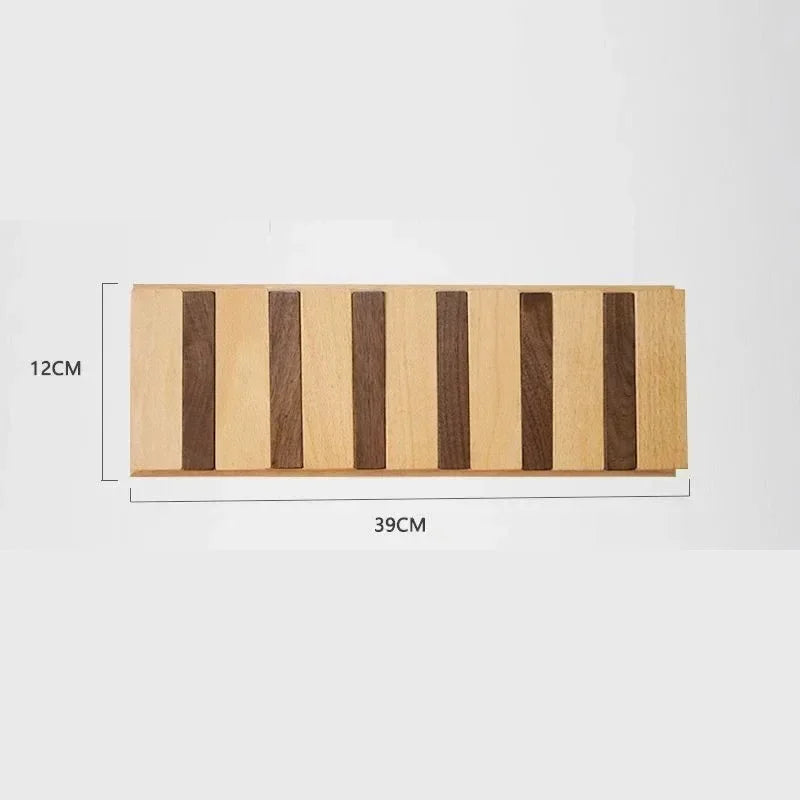Solid Wood Hanging Coat Rack and Hooks