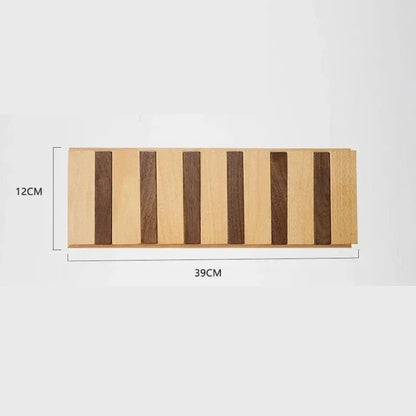 Solid Wood Hanging Coat Rack and Hooks