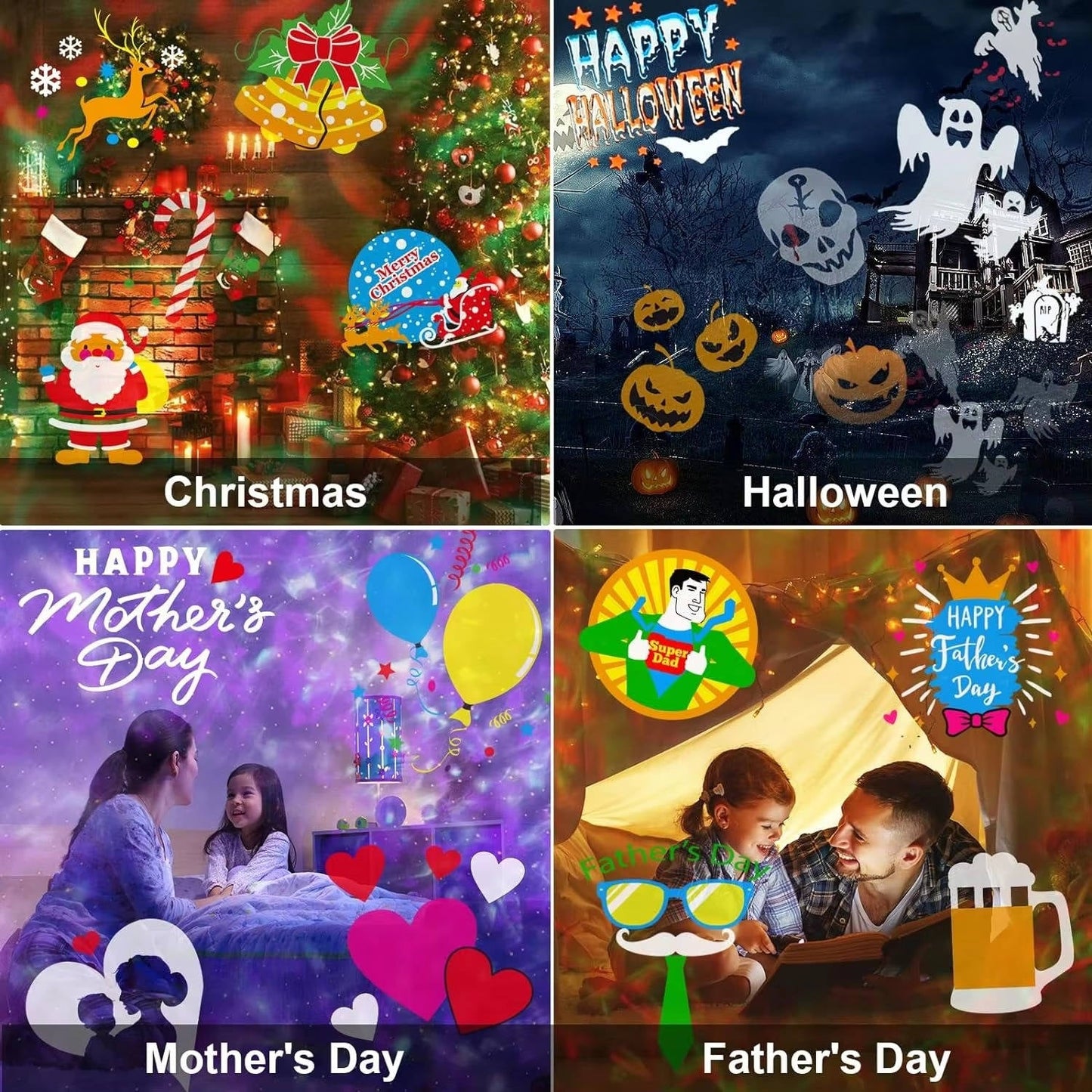 Colorful Outdoor Christmas Laser Light Display
