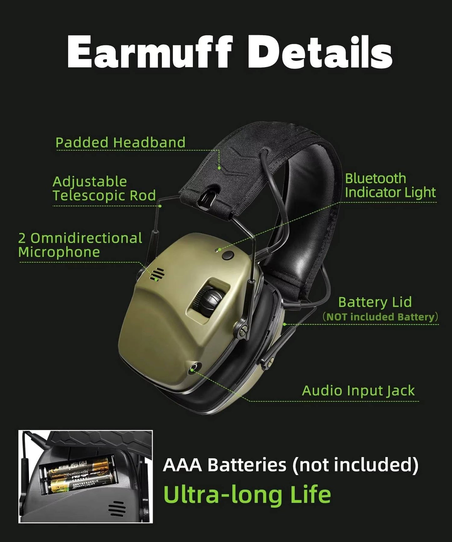 Soundproof Shooting Ear Protection Muffs