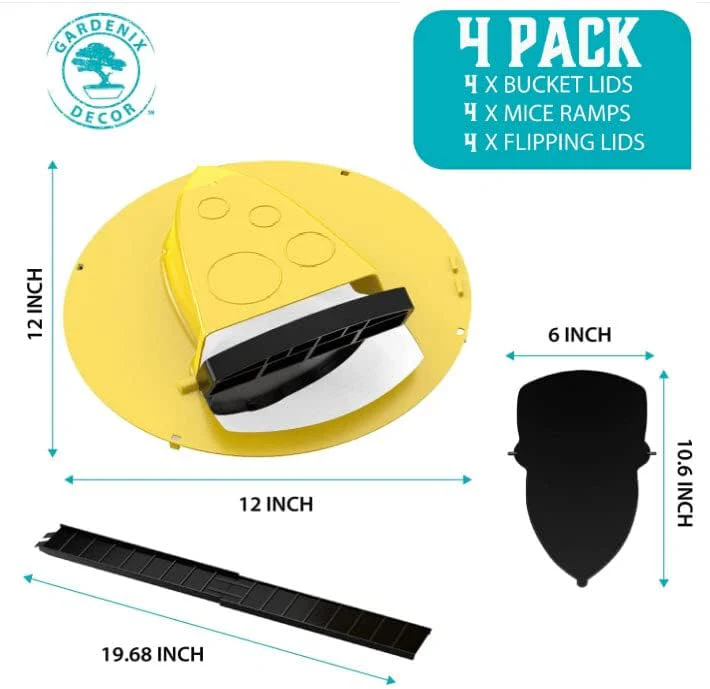 Set of 4 Reusable Humane Mouse Traps for Rodent Control