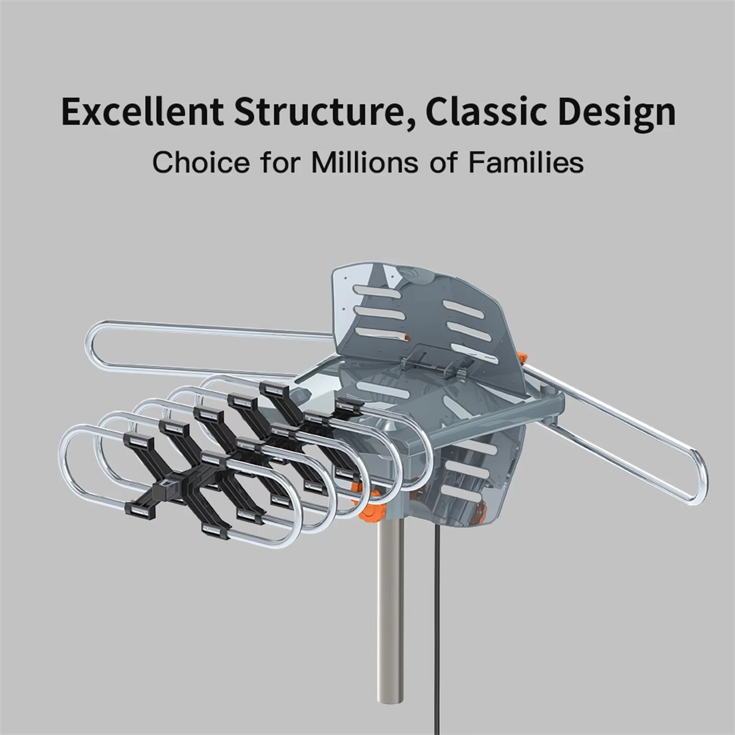 Strong Signal Outdoor HDTV Antenna with 360 Rotation