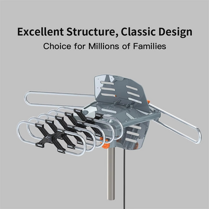 Strong Signal Outdoor HDTV Antenna with 360 Rotation