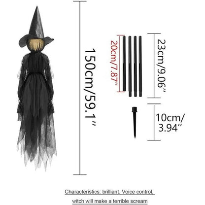 Spooky Sound Activated Witch Halloween Decor