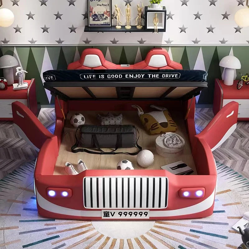Small Speedster LED Kids Racing Bed