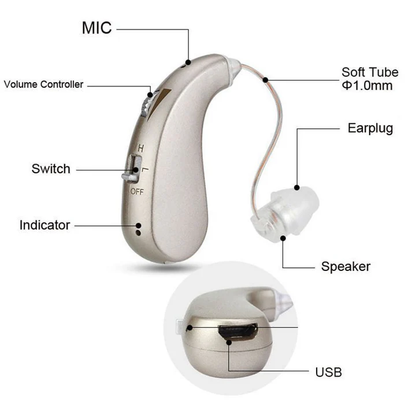 Wireless Rechargeable Bluetooth Hearing Amplifier Headphones