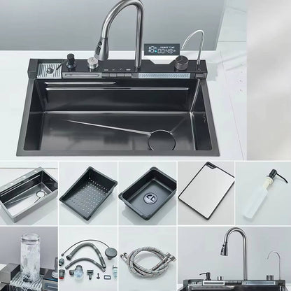 Modern Stainless Steel Kitchen Sink with Faucet
