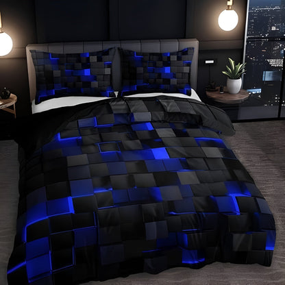 Vibrant Bed Quilt Set Colorful Geo Pattern & Long Lasting