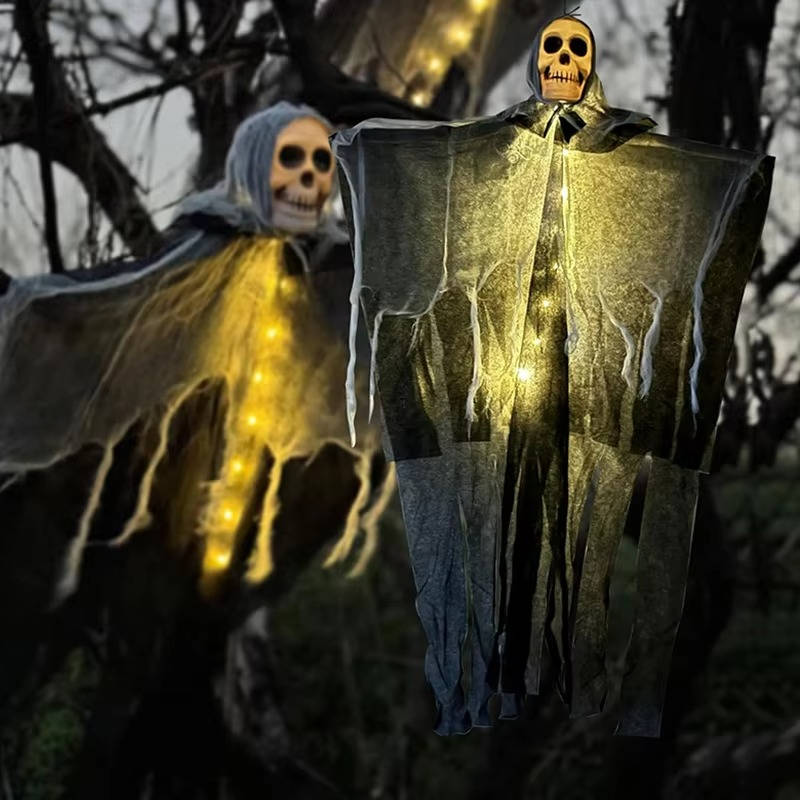 Spooky LED Skull Yard Halloween Decor - 2 Pack - Pexav