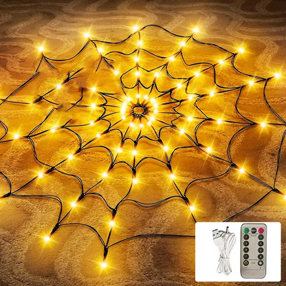Spooky Outdoor String Web Lights