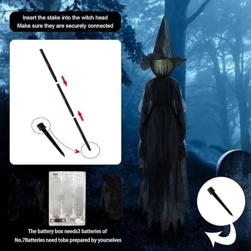 Spooky Sound Activated Witch Halloween Decor
