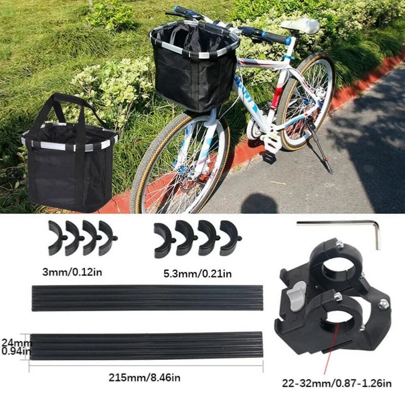 Collapsible Bike Front Basket for Dogs and Goods