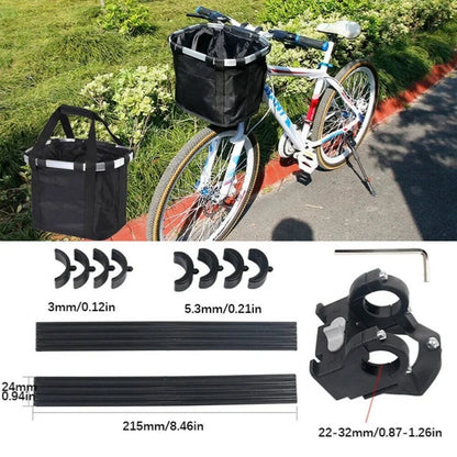 Collapsible Bike Front Basket for Dogs and Goods