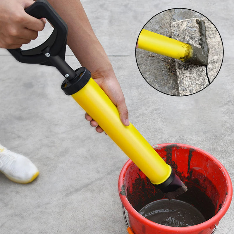 Practical Cement Grout Gun with 4 Tips for Sealing