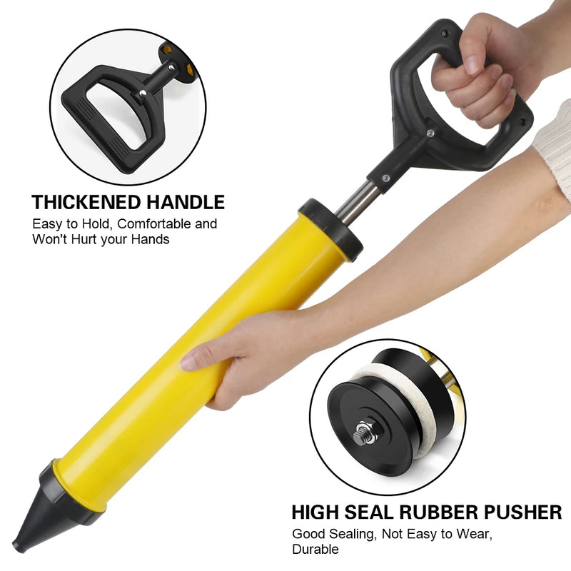 Practical Cement Grout Gun with 4 Tips for Sealing