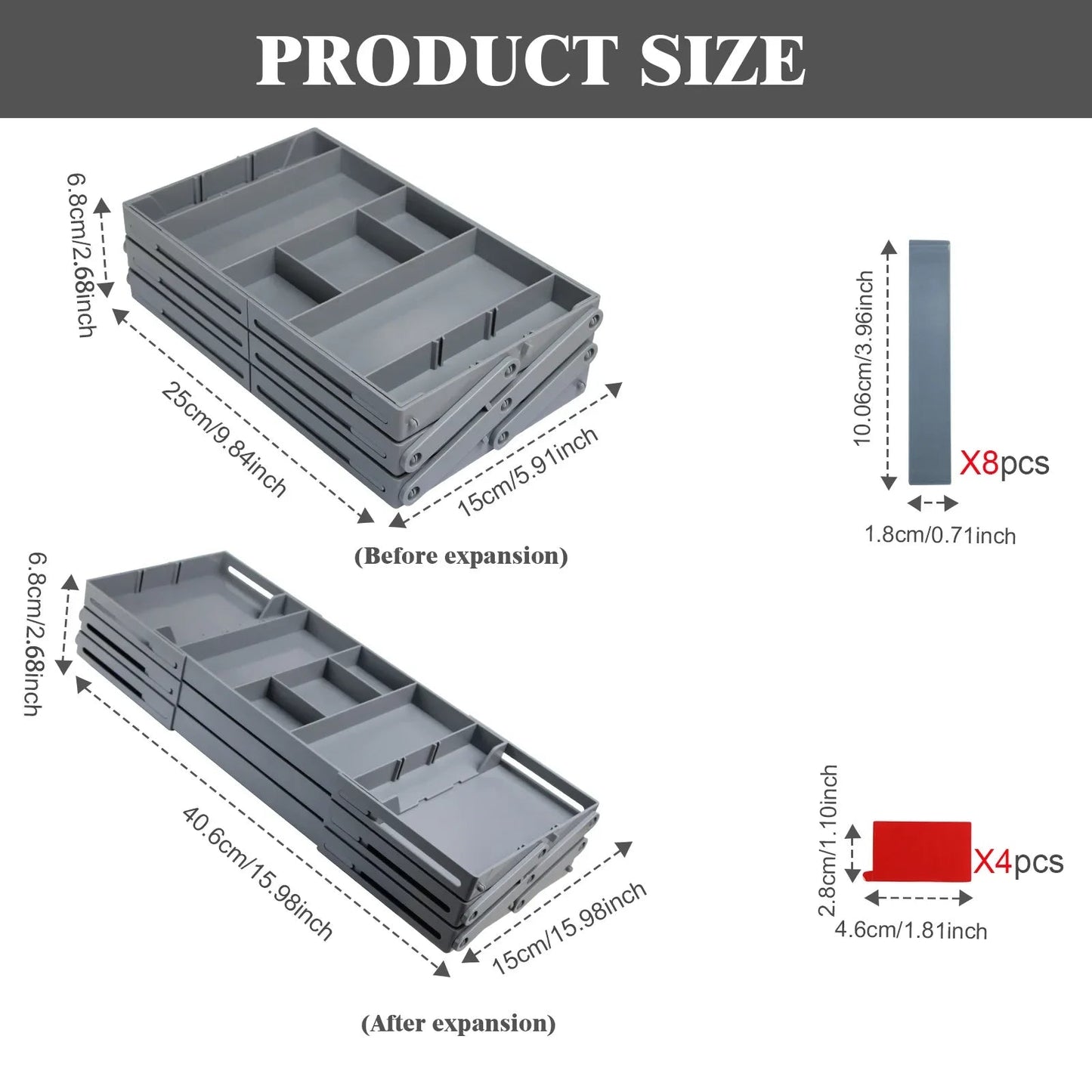 Space Saving 3 Shelf Storage Organizer