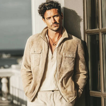 Rugged Textured Mens Jacket