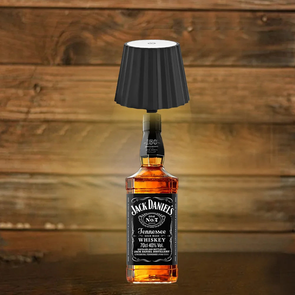 Elegant Glass Bottle Desk Lamp