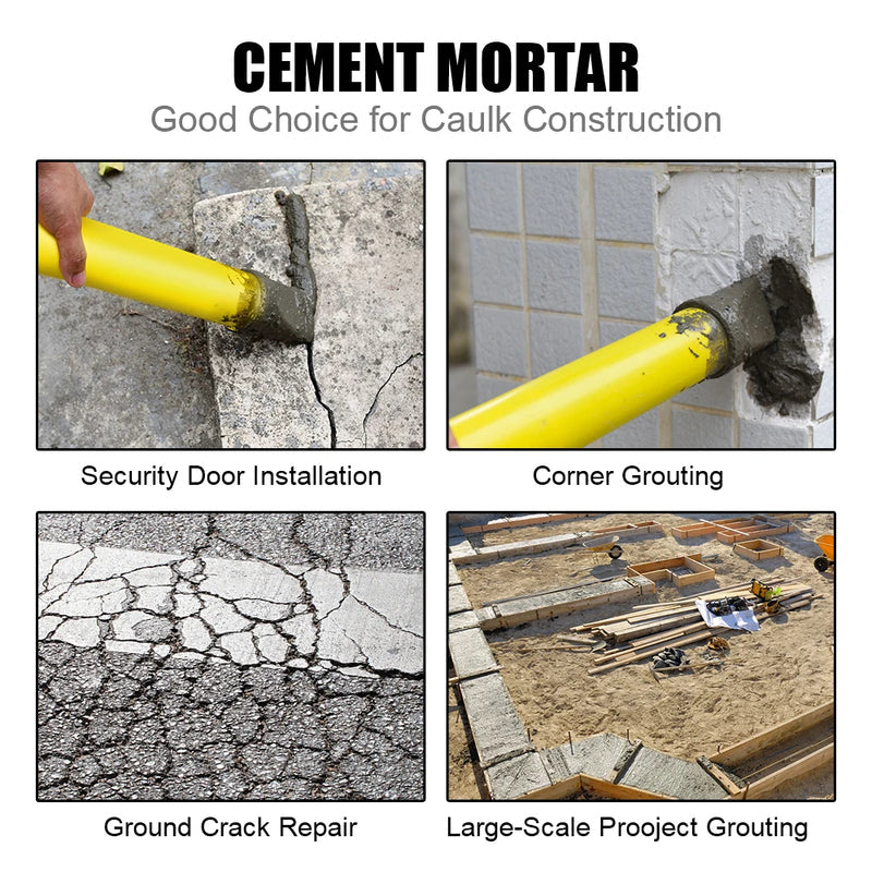 Practical Cement Grout Gun with 4 Tips for Sealing