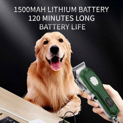 Heavy Duty Pet Grooming Clipper Rechargeable Metal