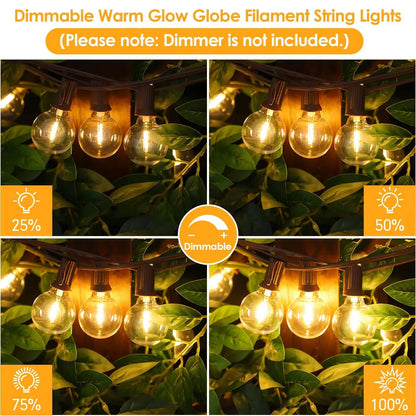 Bright Patio Solar String Lights