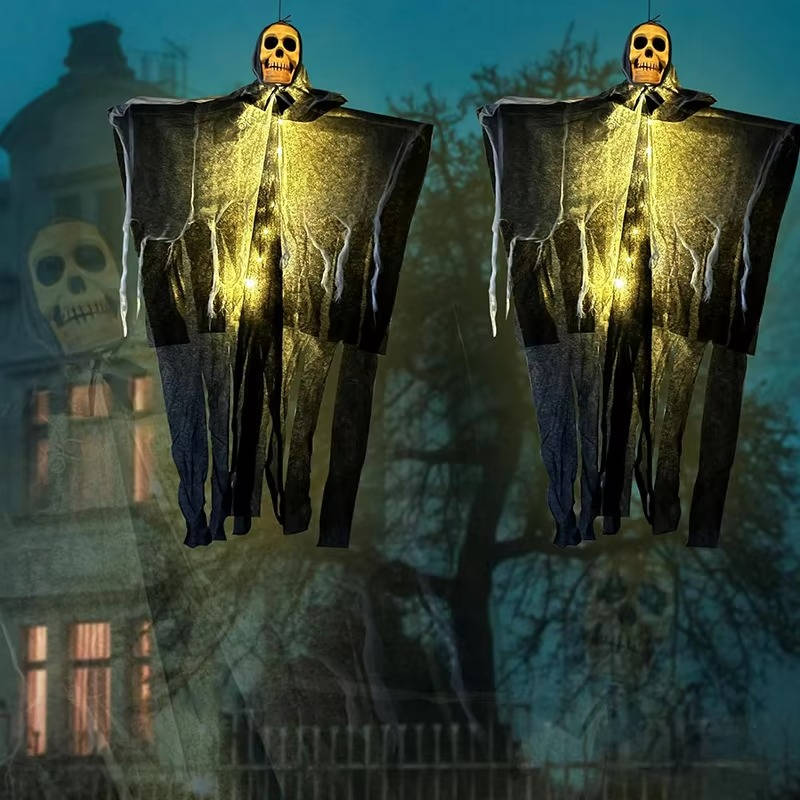 Spooky LED Skull Yard Halloween Decor - 2 Pack
