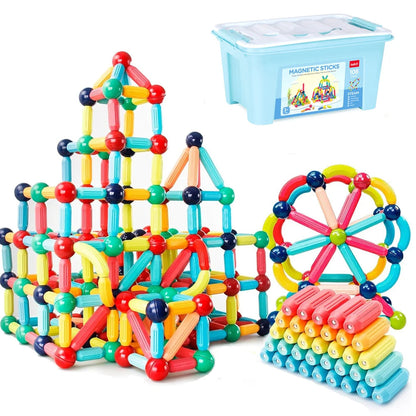 Colorful Magnetic Building Blocks for Kids