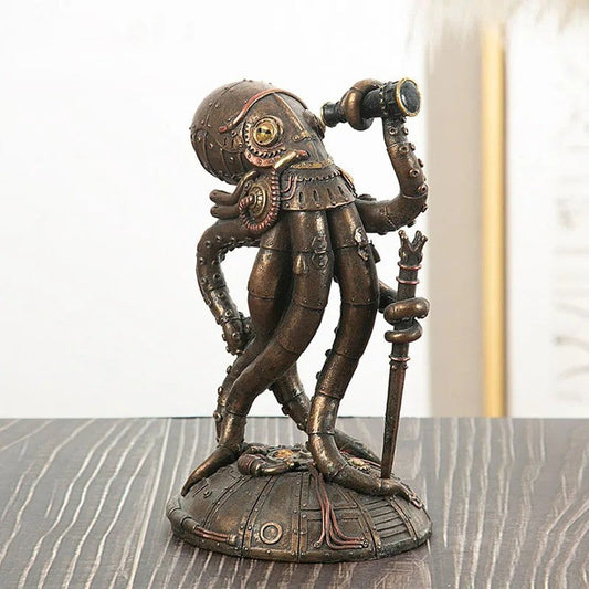 Unique Octopus Gear Figurine Desk Decor - Pexav