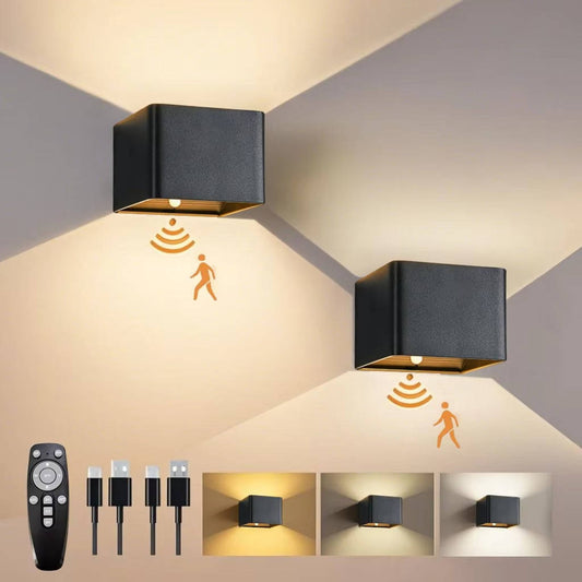 Smart LED Wall Lamp with Motion Sensor & Remote - Pexav