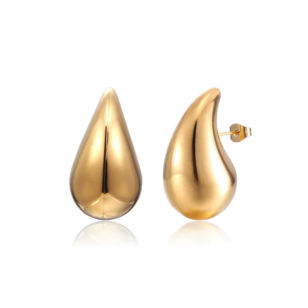 Droplet-shaped Earrings - GlimmerDrops-Gold-0.91 in-Nora Luxe