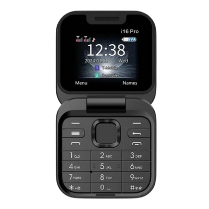 Slim Dual SIM Flip Phone Foldable Design - Pexav