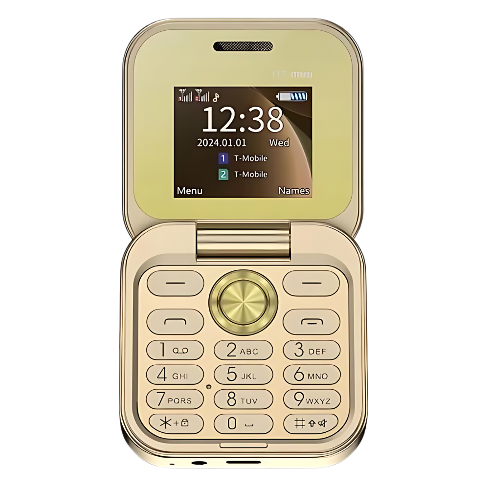 Slim Dual SIM Flip Phone Foldable Design