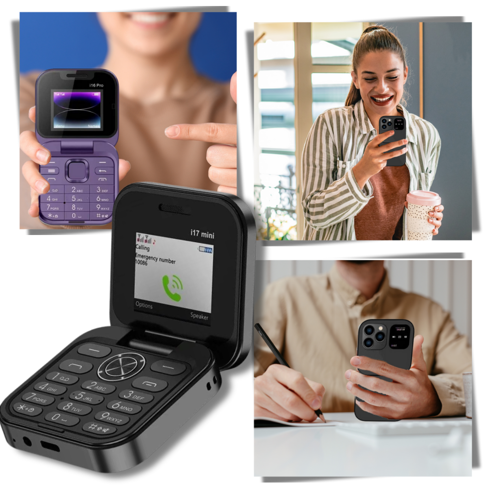 Slim Dual SIM Flip Phone Foldable Design