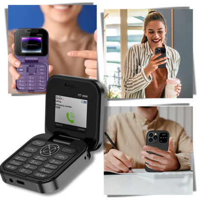 Slim Dual SIM Flip Phone Foldable Design