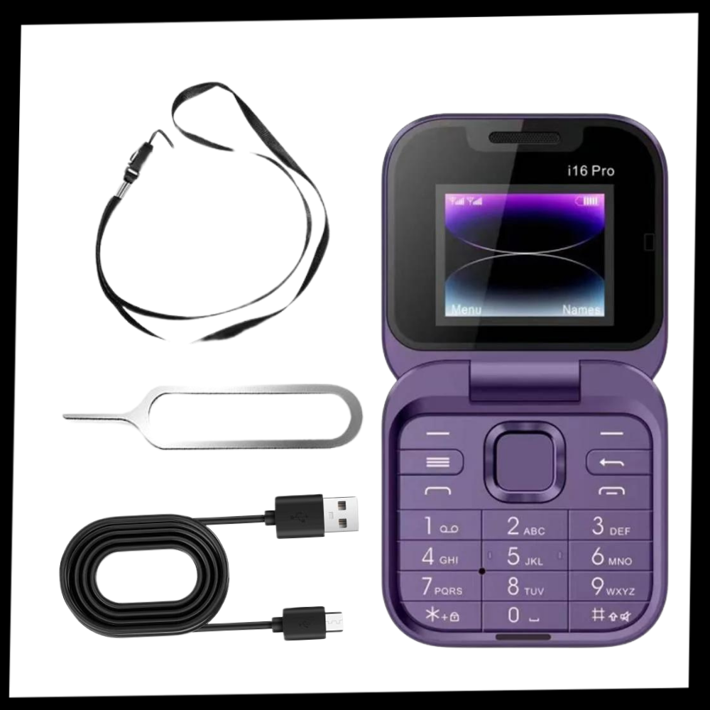 Slim Dual SIM Flip Phone Foldable Design