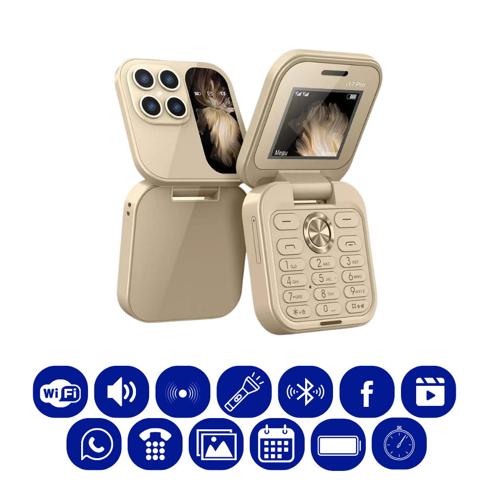 Slim Dual SIM Flip Phone Foldable Design