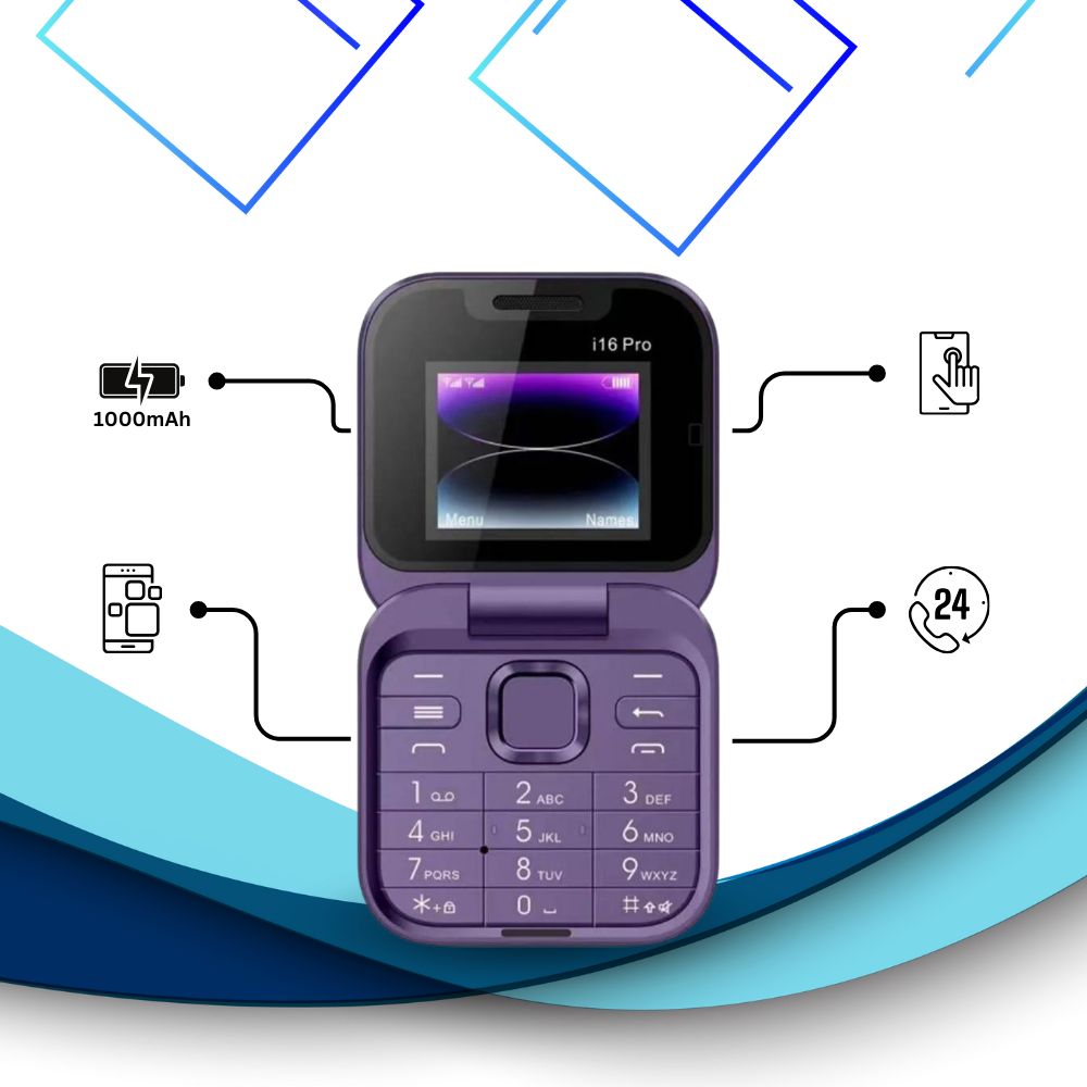 Slim Dual SIM Flip Phone Foldable Design