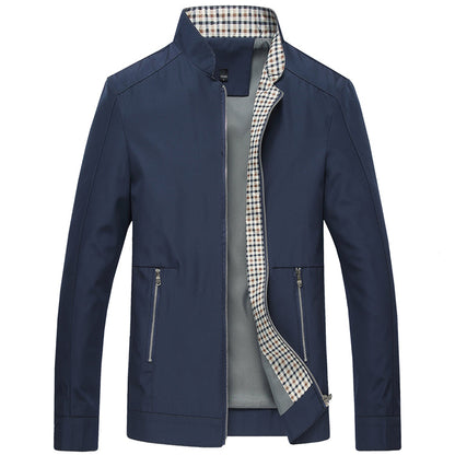 Thin Mens Leather Bomber Jacket