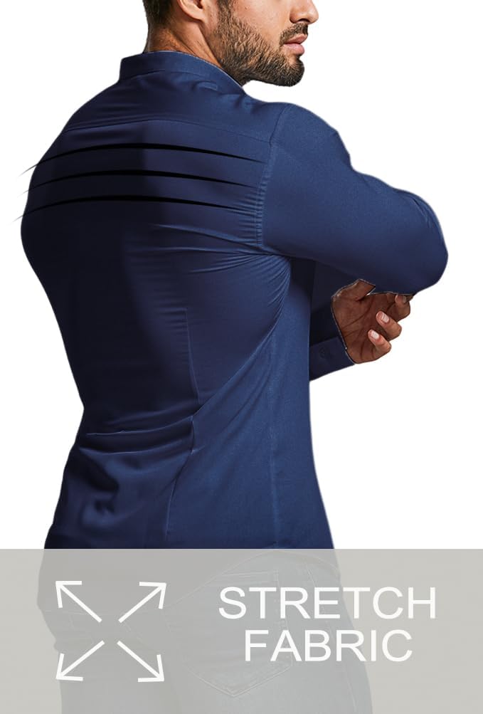 Men's Slim Fit Stretch Dress Shirt