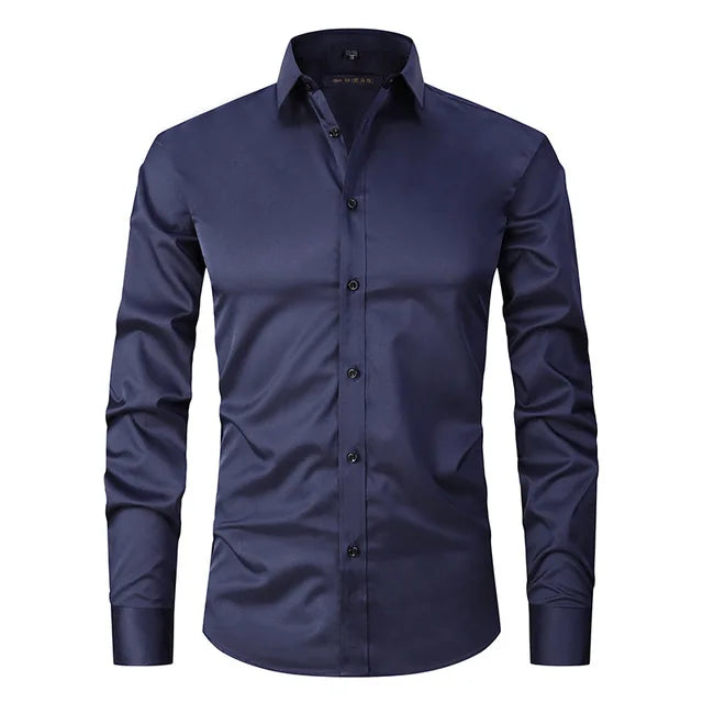 Slim Fit Men's Dress Shirt - Comfortable Office Wear