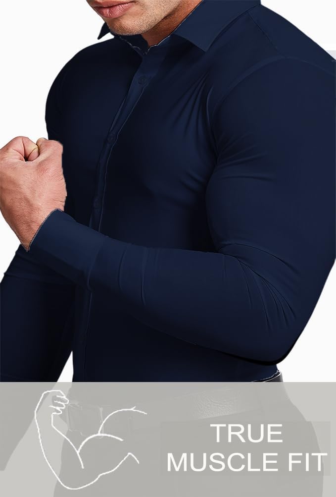 Men's Slim Fit Stretch Dress Shirt