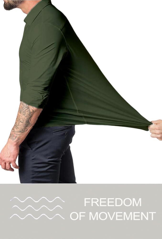 Men's Slim Fit Stretch Dress Shirt