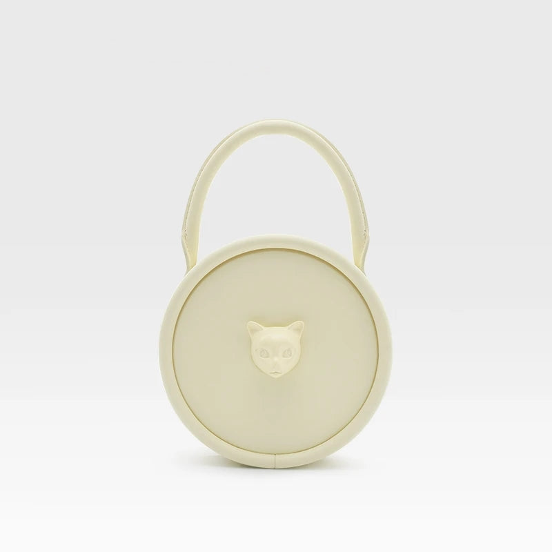 Circular Kitty Genuine Leather Purse