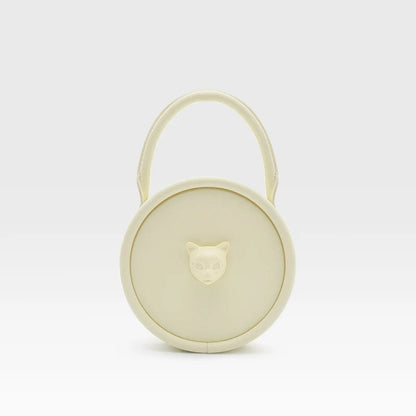 Circular Kitty Genuine Leather Purse