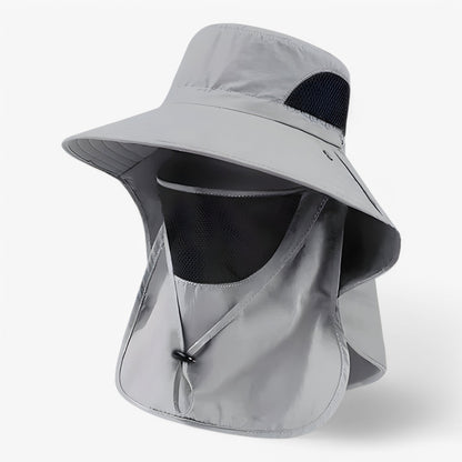 UV Protective Summer Hat with Neck Flap for Outdoor Activities – Adjustable 55-58 cm Sun Hat for Men and Women-4