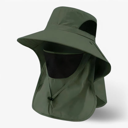 UV Protective Summer Hat with Neck Flap for Outdoor Activities – Adjustable 55-58 cm Sun Hat for Men and Women-3