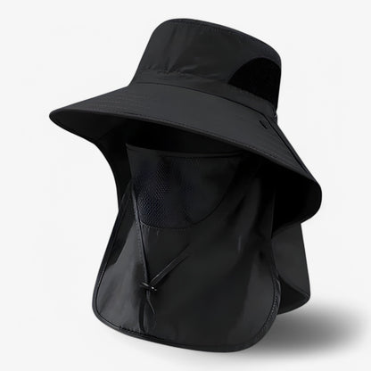 Variant image for UV Protective Summer Hat with Neck Flap for Outdoor Activities – Adjustable 55-58 cm Sun Hat for Men and Women-6